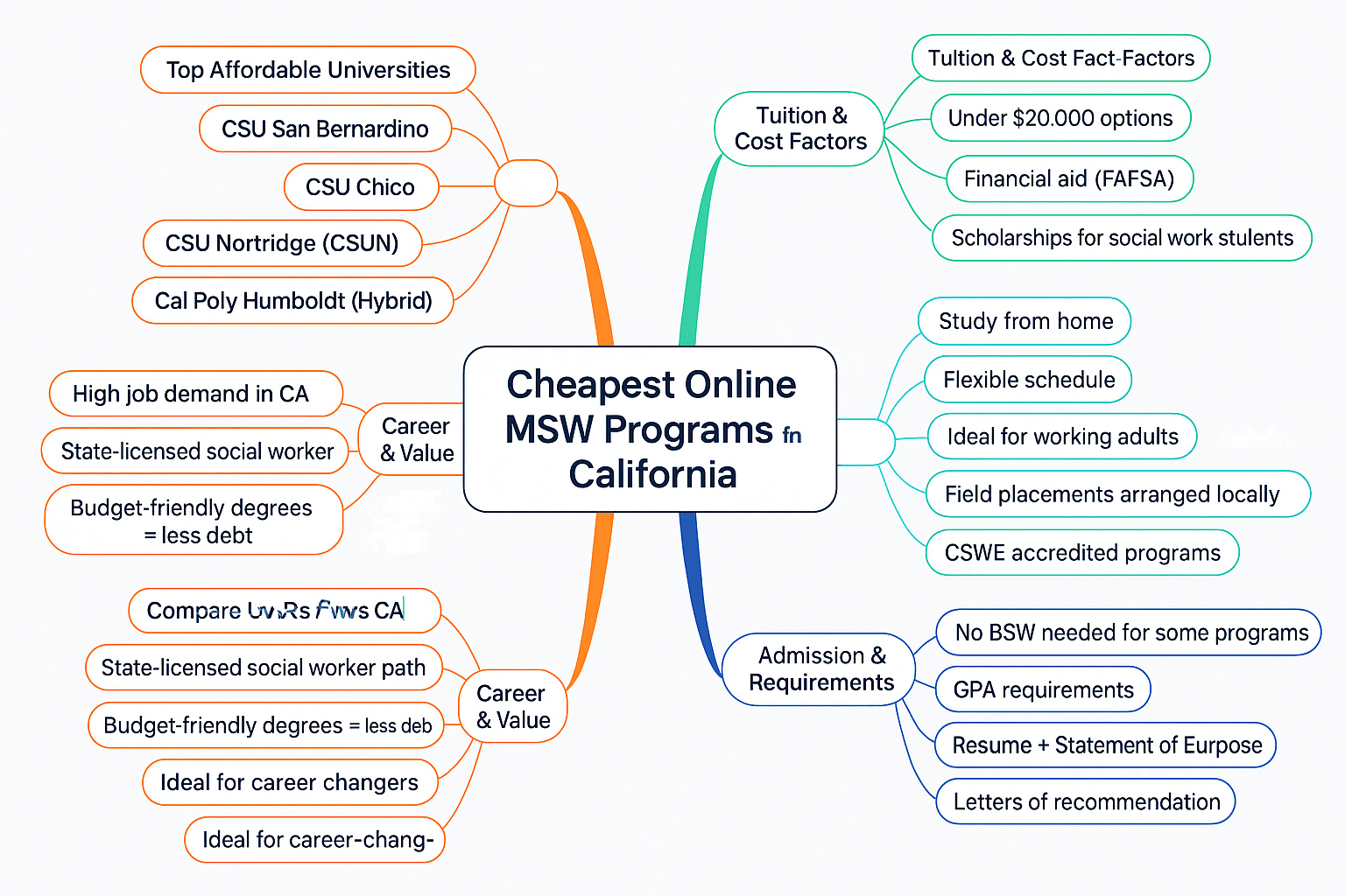 cheapest online msw programs in california